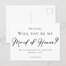 Du blir min Maid of honor Vykort