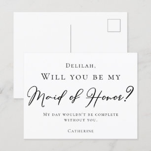 Du blir min Maid of honor Vykort