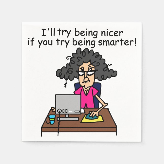 Du blir smartare om jag är nyfiken pappersservett (Framsidan)