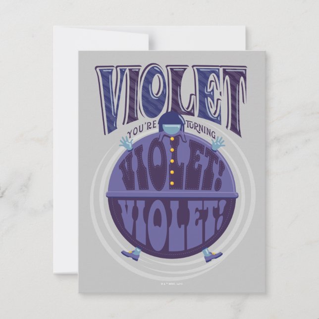 Du blir violett, Violet! Anteckningskort (Framsida)
