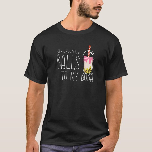 Du Bollar till min Boba Partnerlook Bubble Tea T Shirt (Framsida)