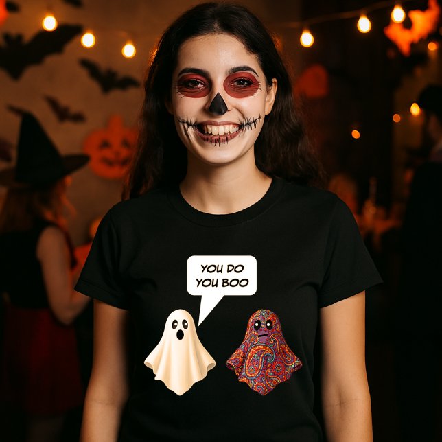 Du Boo Funny Paisley Spöken Halloween T Shirt (Skapare uppladdad)