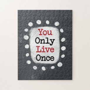 Du bor bara Gång YOLO Jigszle Puzzle Pussel