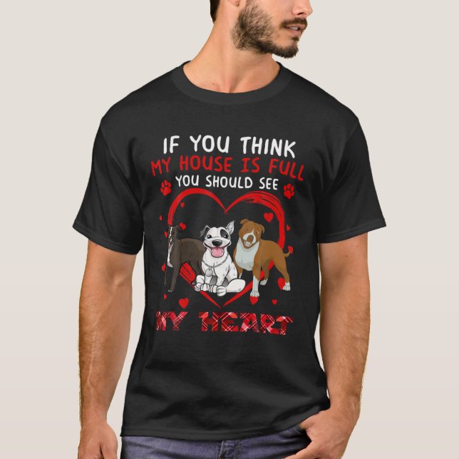 Du borde se mitt hjärta Stafford Bull Terrier T Shirt (Framsida)