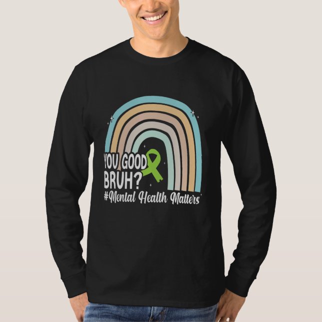 Du Bra Bruhmental Health Human Brain Mental Awar T Shirt (Framsida)