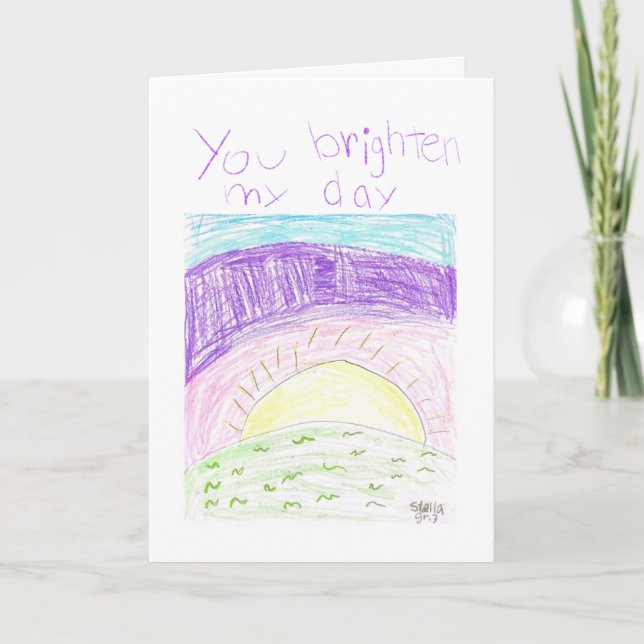 "Du Brighten My Day"-kort för mappad hälsning Kort (Framsida)