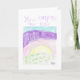 "Du Brighten My Day"-kort för mappad hälsning Kort