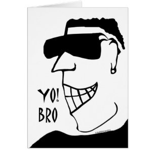 Du! Bro, Coola Illustration Hälsningskort