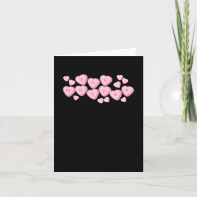 Du Candy Hearts Sticker Kort (Framsida)