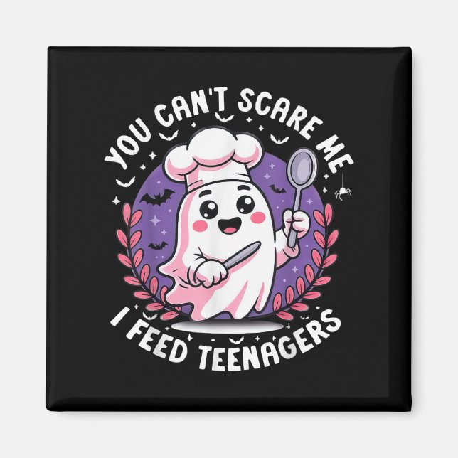 Du Cant E me jag Matar tonåringar Halloween Magnet (Framsidan)