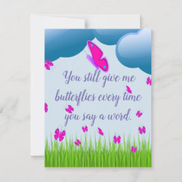 Du citerar fortfarande Ge Me Butterflies Alla hjär Julkort