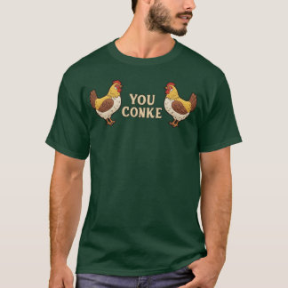 Du Conke Chickens familj retro T Shirt