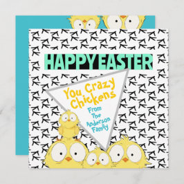 Du Crazy Chickens, Lustigt "Glad påsk" | Julkort