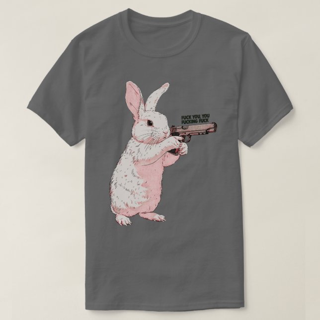 Du Cute Bunny T Shirt (Design framsida)