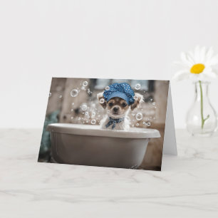 Du Cute Chihuahua Puppy Hund Kort