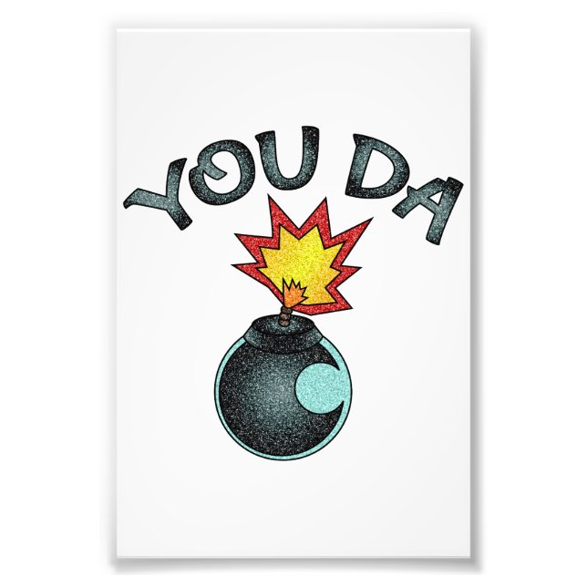 Du Da Glitter Bomb Fototryck (Framsidan)