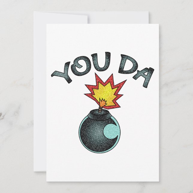 Du Da Glitter Bomb Inbjudningar (Framsida)