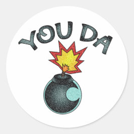 Du Da Glitter Bomb Runt Klistermärke