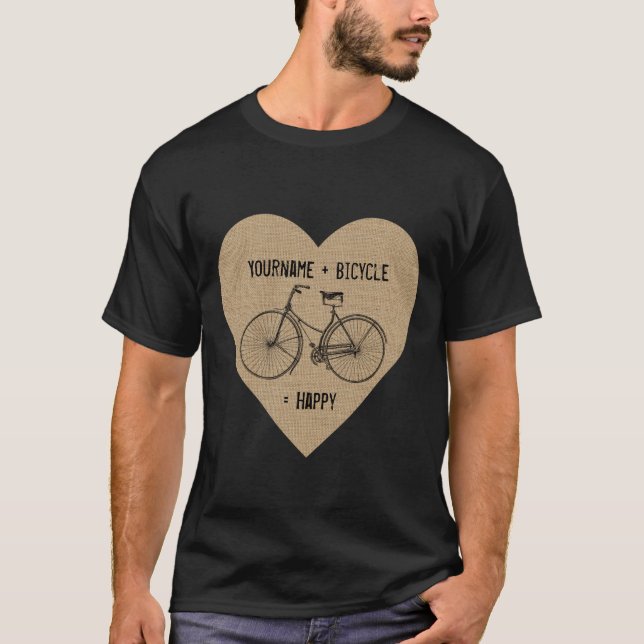 Du den positiva cykeln likställer lycklig antik t-shirt (Framsida)