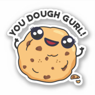 Du Dough Gurl Funny Baking Pun Klistermärken