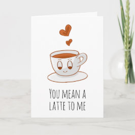Du elak en latte till mig kaffe lustigt i kärlek kort