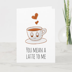 Du elak en latte till mig kaffe lustigt i kärlek kort