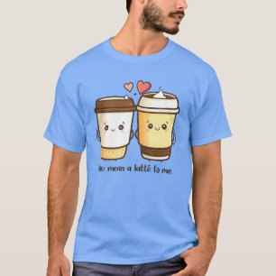 Du Elak en latte till mig Valentines day Pun T Shirt