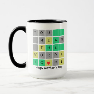 Du Elak ordet till mig, Mors dag Wordle Mugg