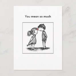 Du elak så mycket. vykort