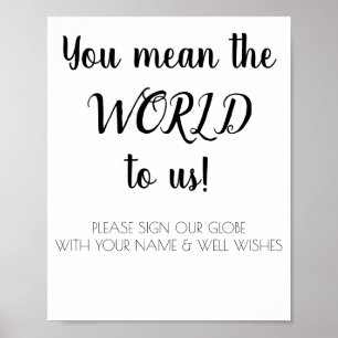 Du elak världen för oss. Globe loggar in. Poster