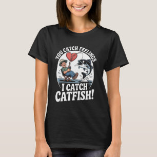Du fångar känslor jag fångar malar rolig fiske Q T Shirt