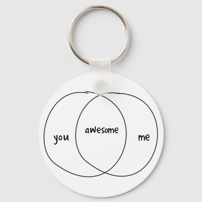 Du Fantastisk Venn-diagram Nyckelring (Framsida)