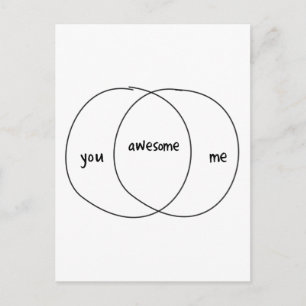 Du Fantastisk Venn-diagram Vykort