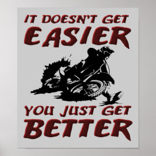 Du Får Bättre Dirt Bike Motocross Affisch Skylt