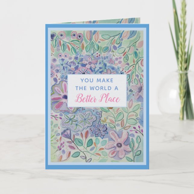 Du får bättre tackkort för världen helgkort (Framsida)