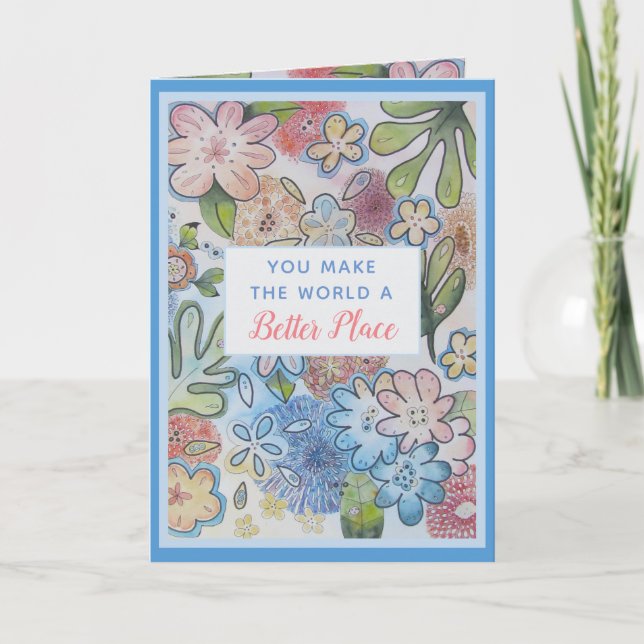 Du får bättre tackkort för världen helgkort (Framsida)