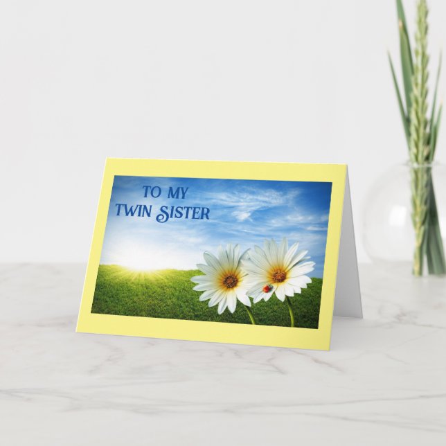 DU FÅR ETT "TWIN" BIRTHDAY-KORT KORT (Framsida)