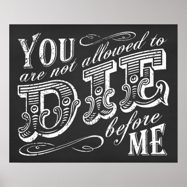 Du får inte dö före mig poster (Framsidan)