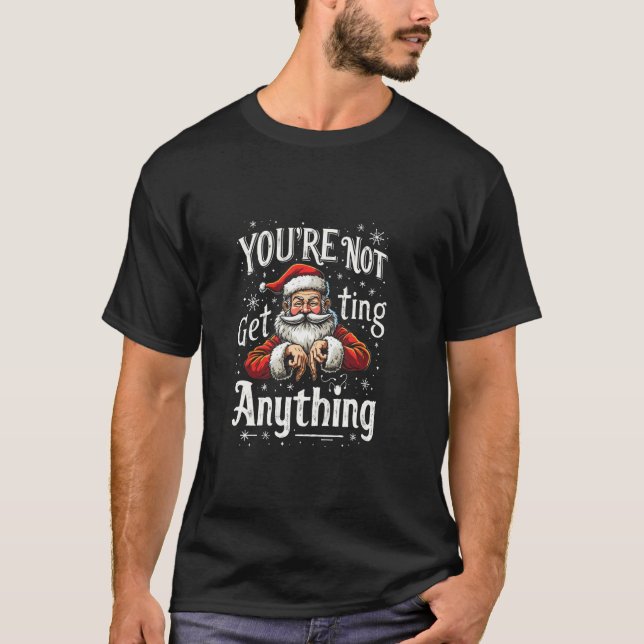 DU FÅR INTE Något Roligt Tomte T Shirt (Framsida)