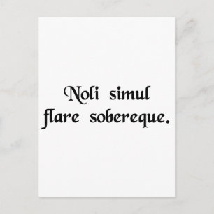 Du får inte piska och dricka samtidigt. vykort