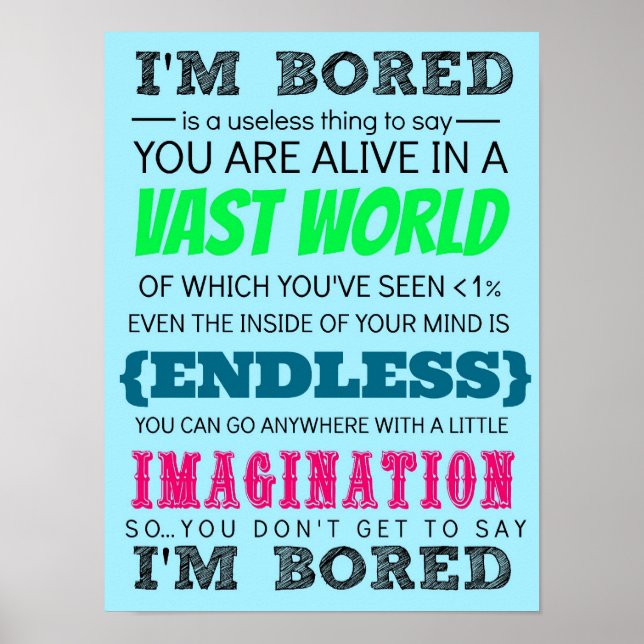 Du får inte säga att jag är uttråkad poster (Framsidan)