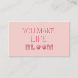 Du Får Livet att Blomma Blommig Gåva till Henne Tilläggskort