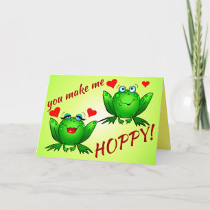Du får mig att hoppa Grym Rolig Romantisk Grodor i Kort