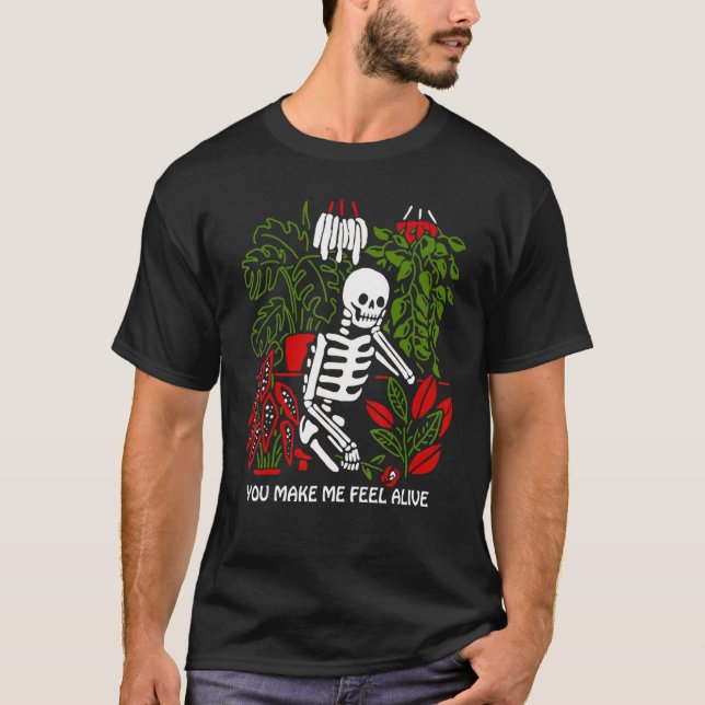 Du får mig att känna mig levande Flant T Shirt (Framsida)