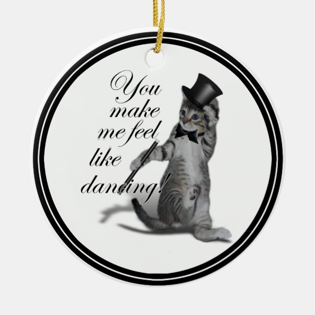 Du får mig att känna mig som Dancing! Tap Dancing  Julgransprydnad Keramik (Framsidan)