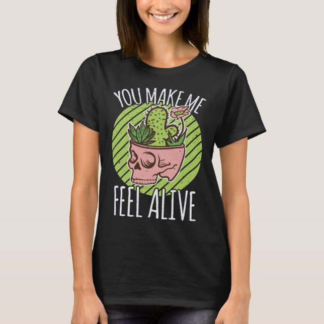 Du får mig att känna mig vid Halloween Skeleton Ga T Shirt (Framsida)