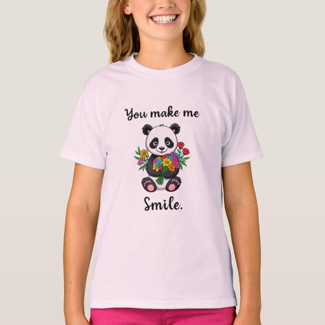 Du Får Mig Att Le Cute Panda T Shirt (Framsida)