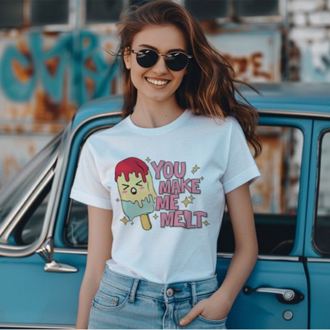 Du får mig att Melt Cute Valentine T Shirt (you make my heart melt cute valentine day tshirt)
