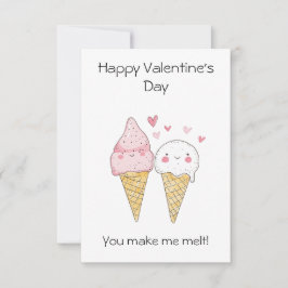 "Du får mig att smälta!" - Cute och Punny Ice Crea Kort