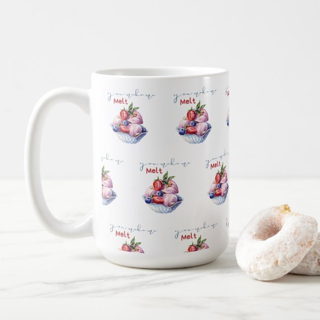 Du får mig att smälta glass kaffemugg (Med munk)